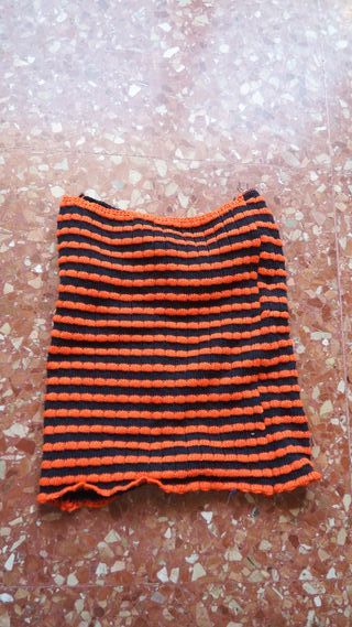 Top Palabra de Honor Talla S Rayas Naranja/Negro