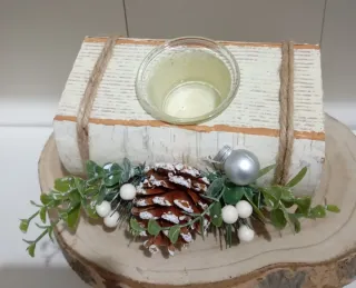 Portacandele decorativo natalizio