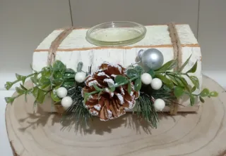 Portacandele decorativo natalizio