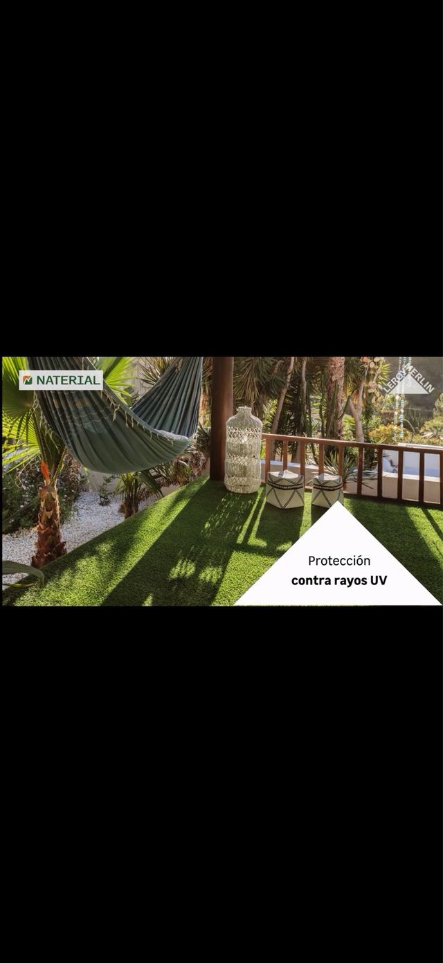 4 Rollos Césped Artificial Verde modelo santorini