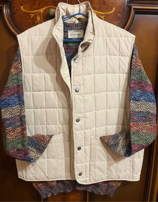 Gilet trapuntato beige vintage