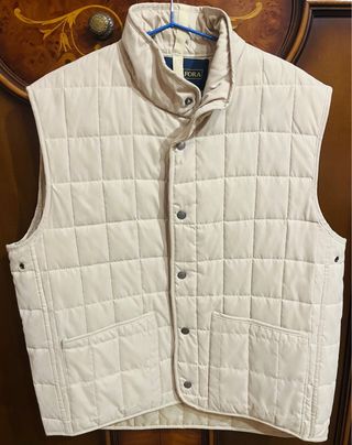 Gilet trapuntato beige vintage