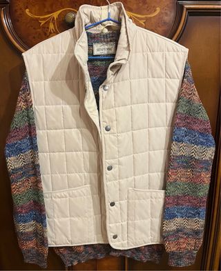 Gilet trapuntato beige vintage