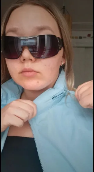 Chaqueta vintage azul y amarilla Talla 40