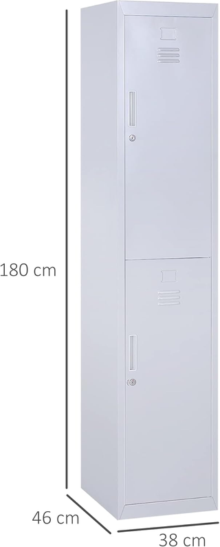 Armadietto 4 Ripiani 2 Porte Chiusura di Sicurezza