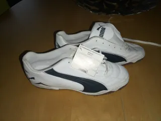 Zapatillas Puma Futsal Blancas y Azules