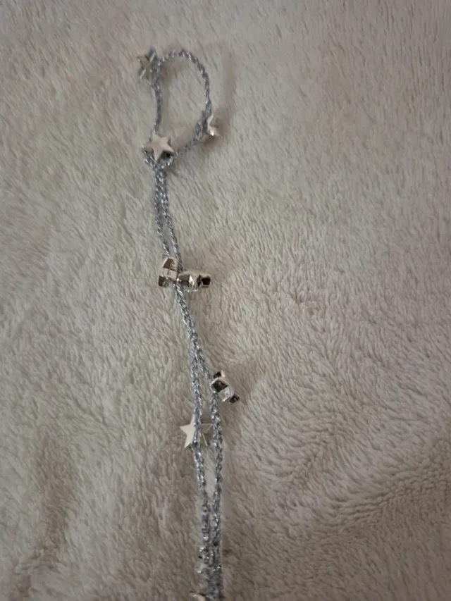 Collane uncinetto rosse e argento