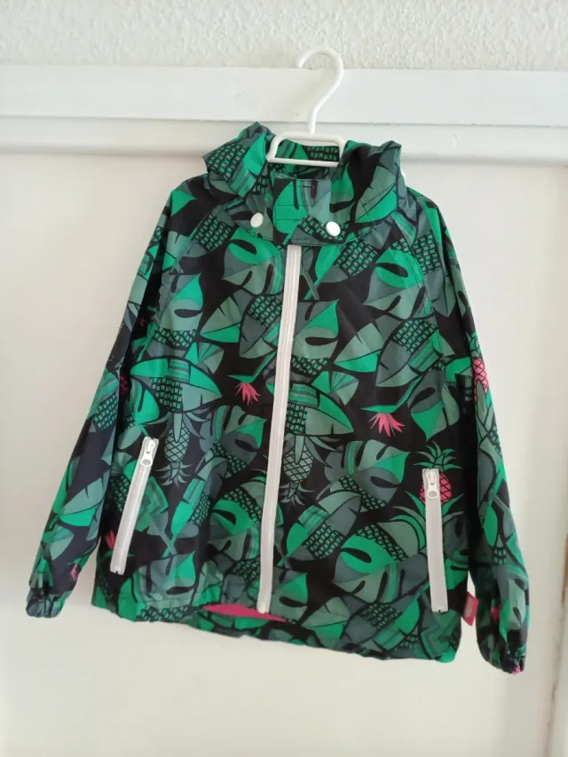 Chubasquero niña estampado tropical