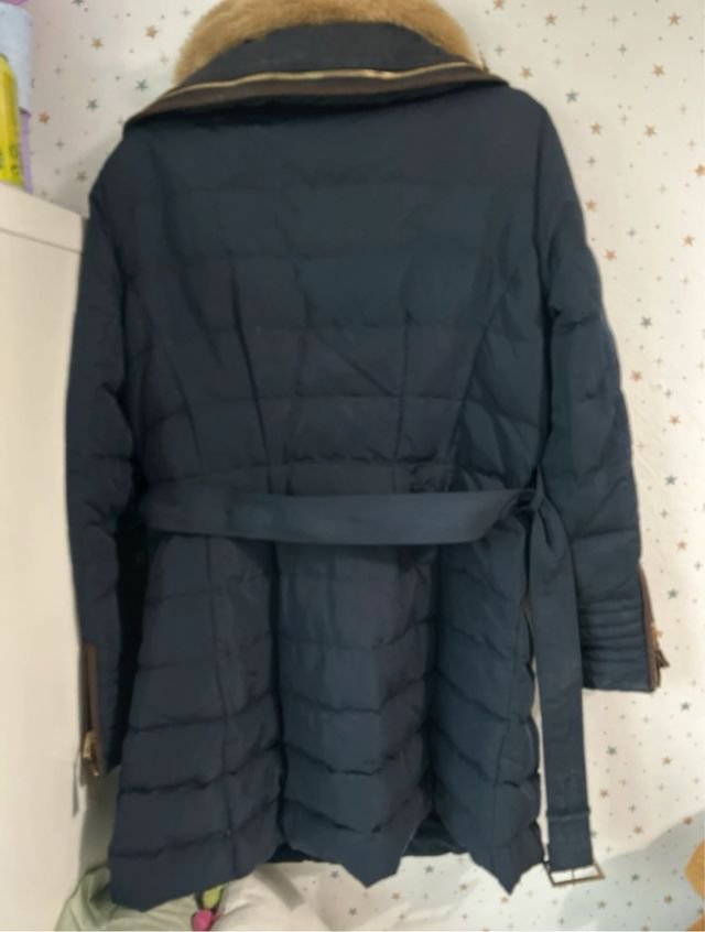 Plumífero Zara Basic azul marino mujer