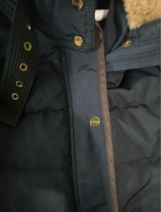 Plumífero Zara Basic azul marino mujer