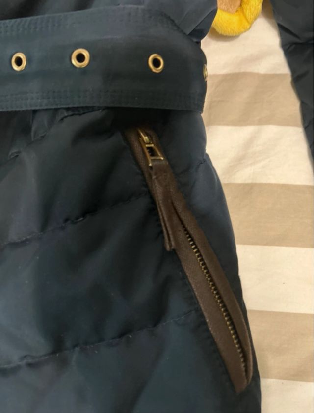 Plumífero Zara Basic azul marino mujer