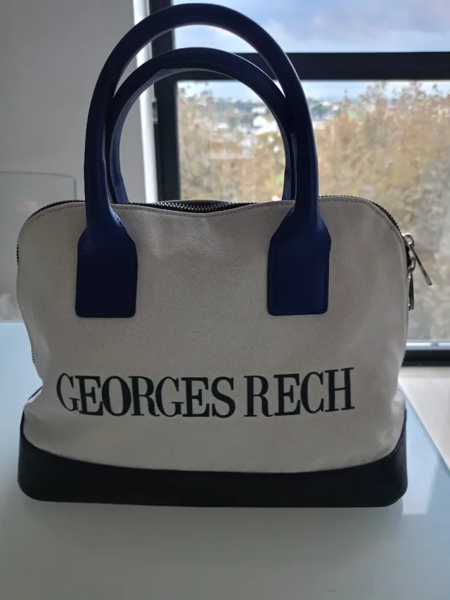 Bolso Georges Rech blanco y azul