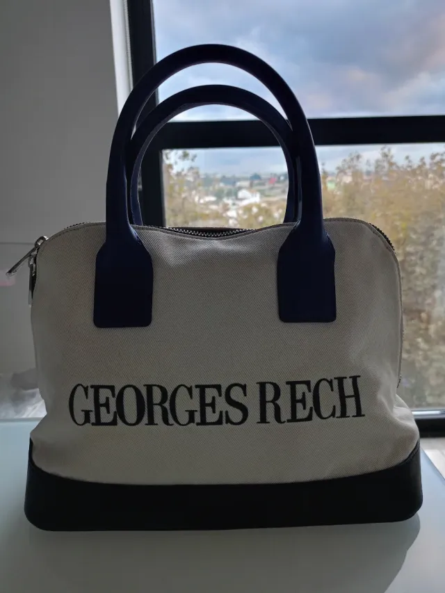 Bolso Georges Rech blanco y azul