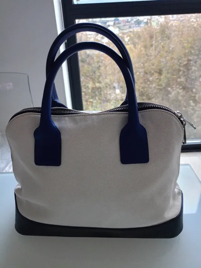 Bolso Georges Rech blanco y azul