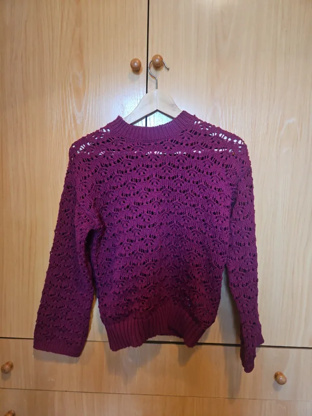 Jersey calado magenta