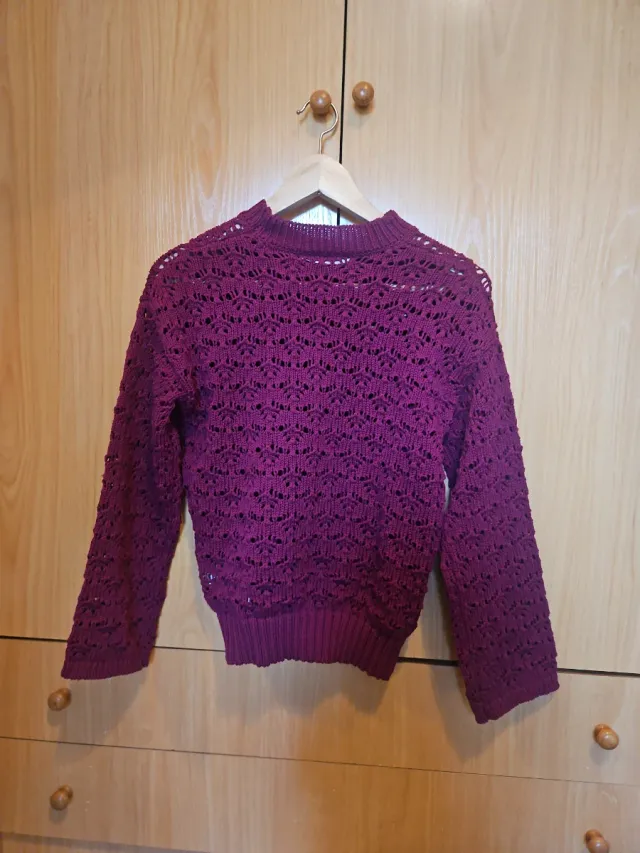 Jersey calado magenta