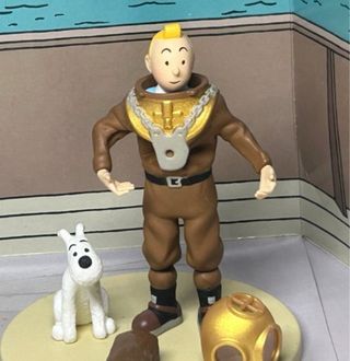 Figura Tintín buzo con Milú