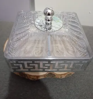 Vasso Portadolci Vetro e Metallo