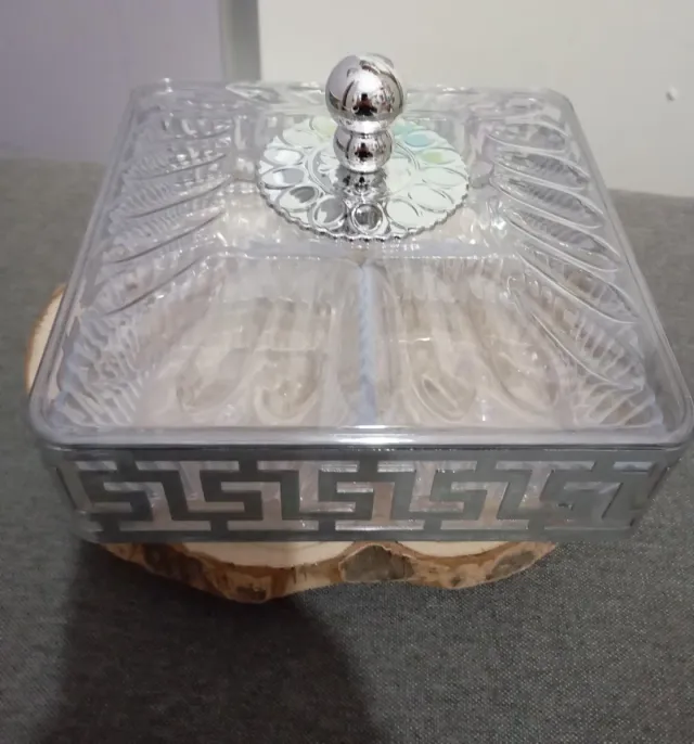 Vasso Portadolci Vetro e Metallo