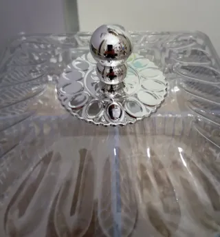 Vasso Portadolci Vetro e Metallo