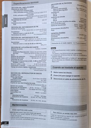 Minicadena musica Panasonic SA-PM28