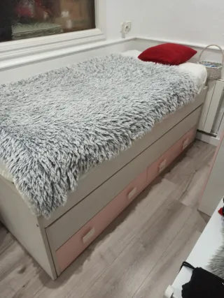 Cama individual con colchon