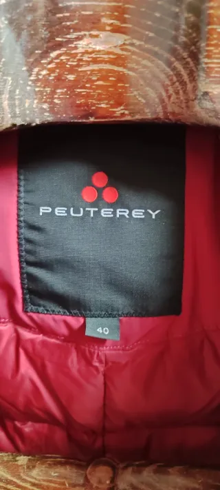 PLUMÍFERO MUJER LARGO CAPUCHA PEUTEREY GRANATE 40