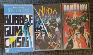 Lote 3 Películas, VHS, Anime, Manga (Español)