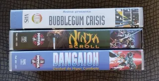 Lote 3 Películas, VHS, Anime, Manga (Español)