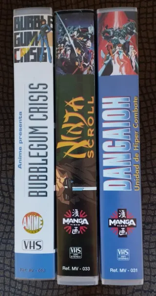 Lote 3 Películas, VHS, Anime, Manga (Español)