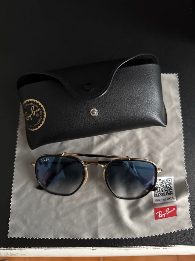 Gafas de Sol Ray-Ban Aviator Dorado Azul