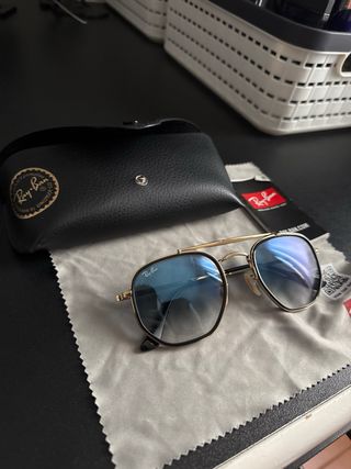 Gafas de Sol Ray-Ban Aviator Dorado Azul