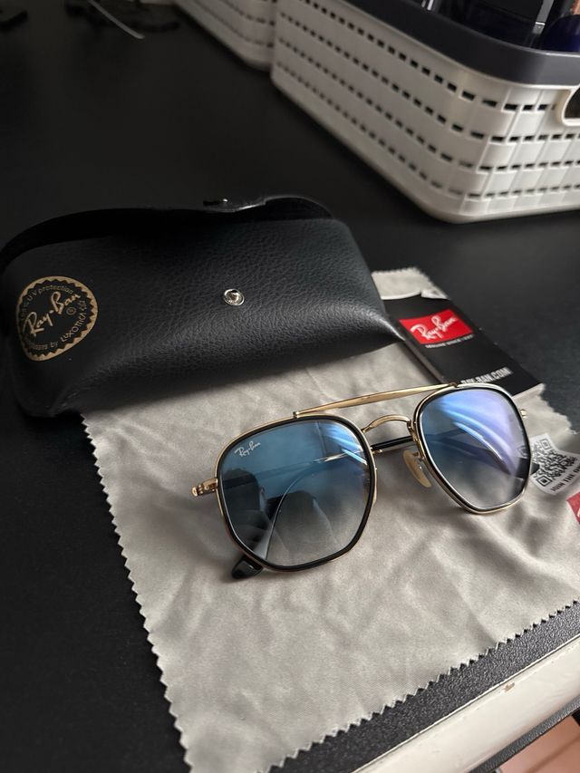 Gafas de Sol Ray-Ban Aviator Dorado Azul