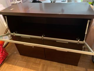 Aparador madera wengue con cristal