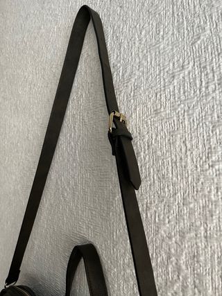 Bolso Zara Grande tipo bowling Caqui