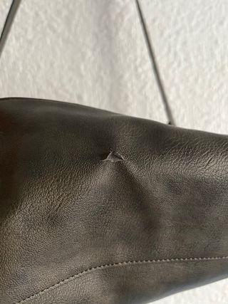 Bolso Zara Grande tipo bowling Caqui