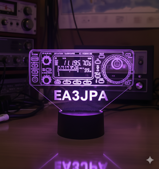 Lampara led 3d emisora Icom 706 mk2g + indicativo