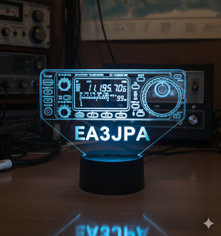 Lampara led 3d emisora Icom 706 mk2g + indicativo