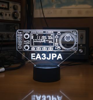 Lampara led 3d emisora Icom 706 mk2g + indicativo