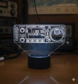 Lampara led 3d emisora Icom 706 mk2g + indicativo