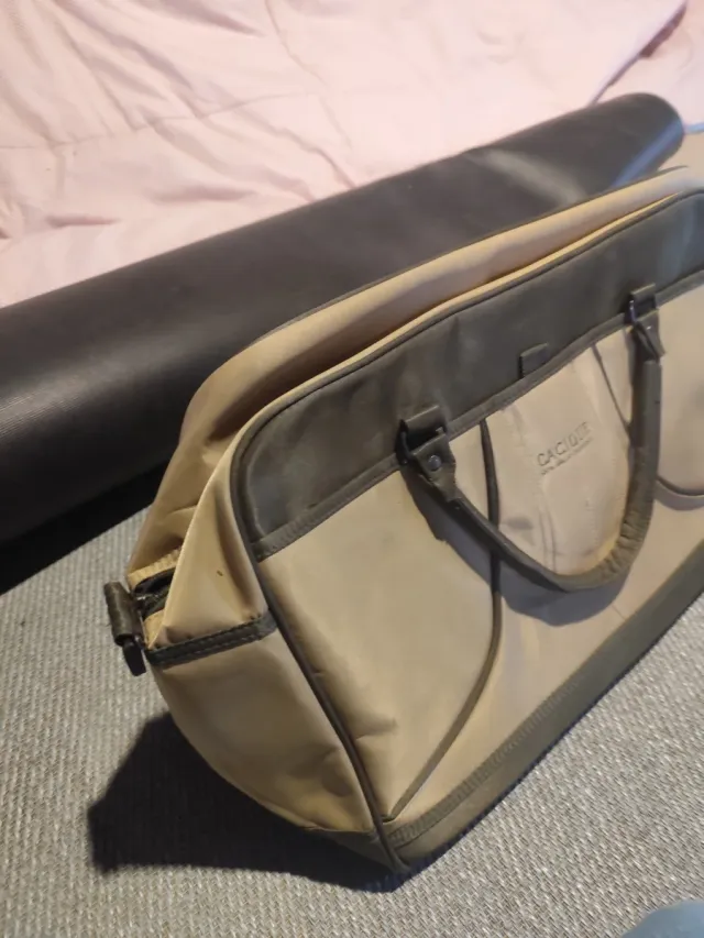 Bolsa de viaje Cacique beige y marrón