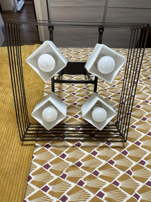 Lámparas de techo moderna metal y cristal