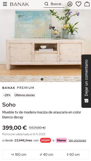 Mueble TV y Mesa Centro Madera