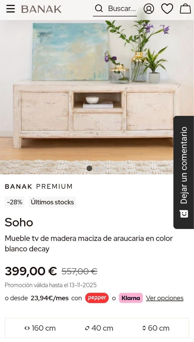 Mueble TV y Mesa Centro Madera