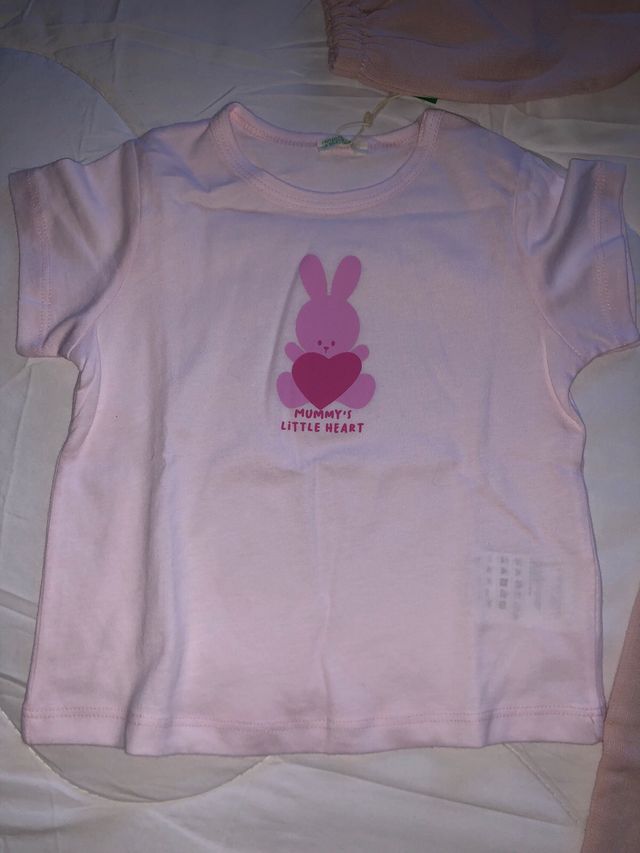 Conjunto bebé United Colors of Benetton rosa