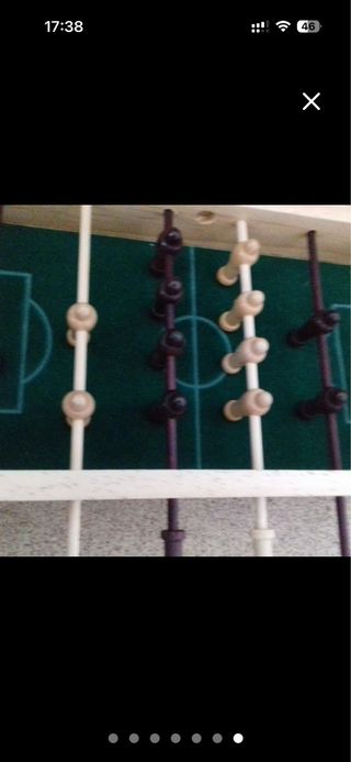 Futbolín de madera para mesa de la marca trotamund