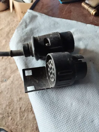 Conector industrial 7 pines macho,y adaptador para