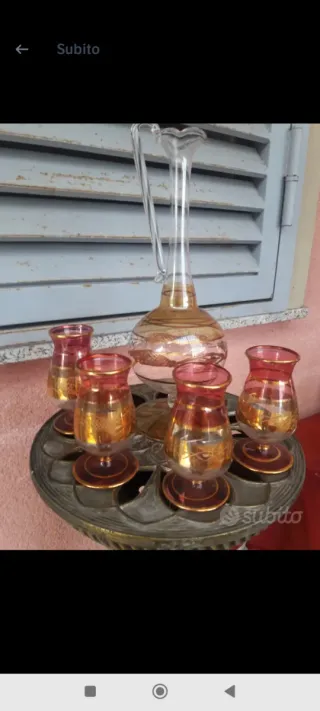 Servizio Bicchieri e Caraffa Vetro