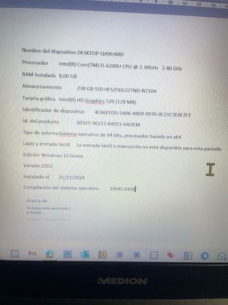 Portátil Medion Plata