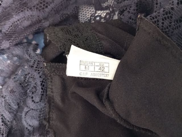 Body de encaje negro talla M Christian Dior